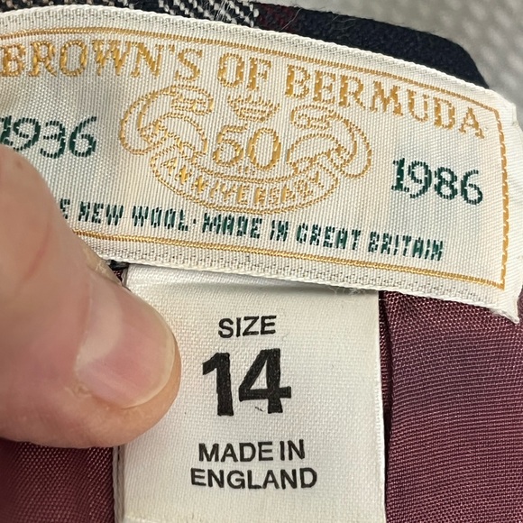 Vintage Brown’s Of Bermuda Wool Maxi Pleaded Skirt - Picture 10 of 10